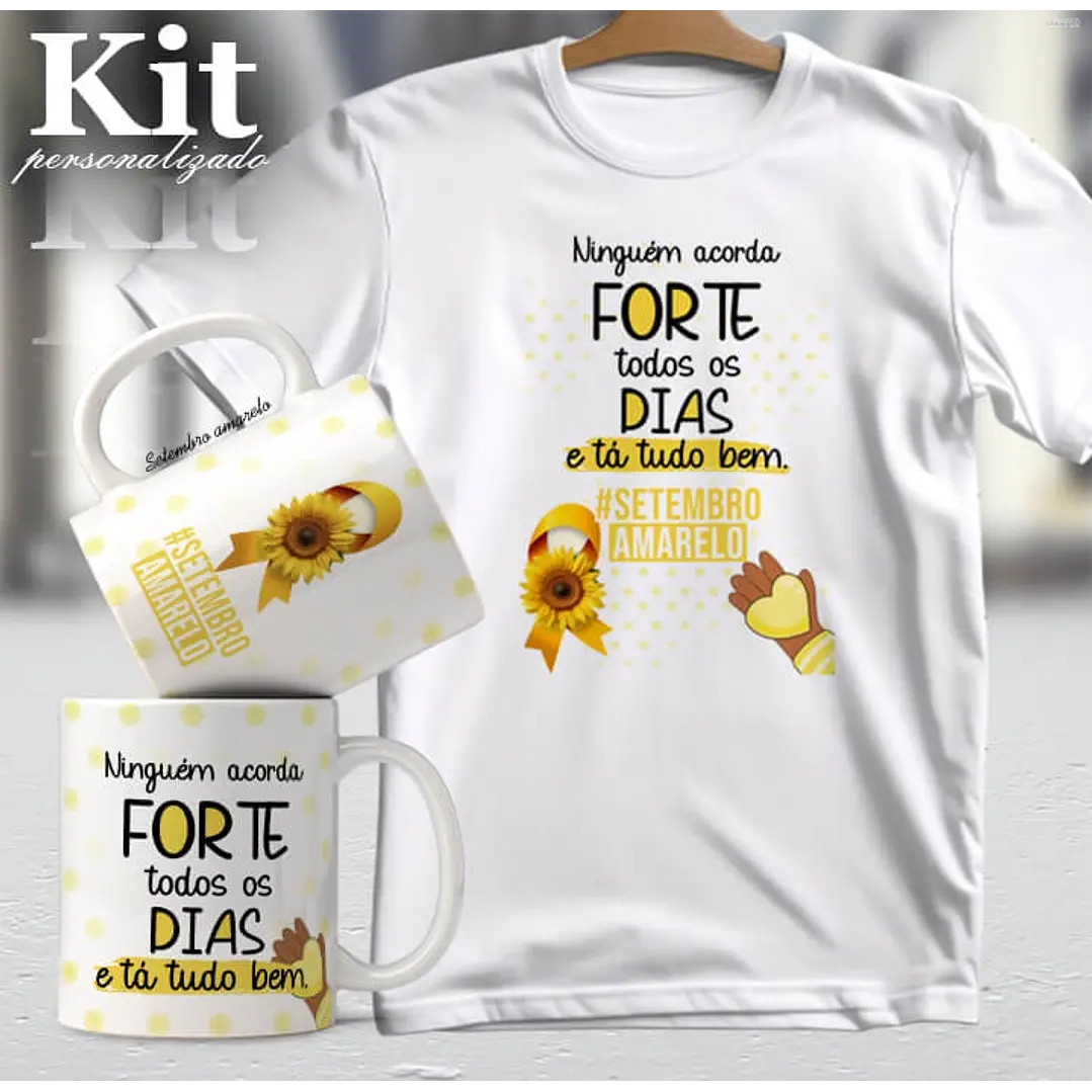 20 Artes para Canecas e Camisa Setembro Amarelo Arquivo Editável 10