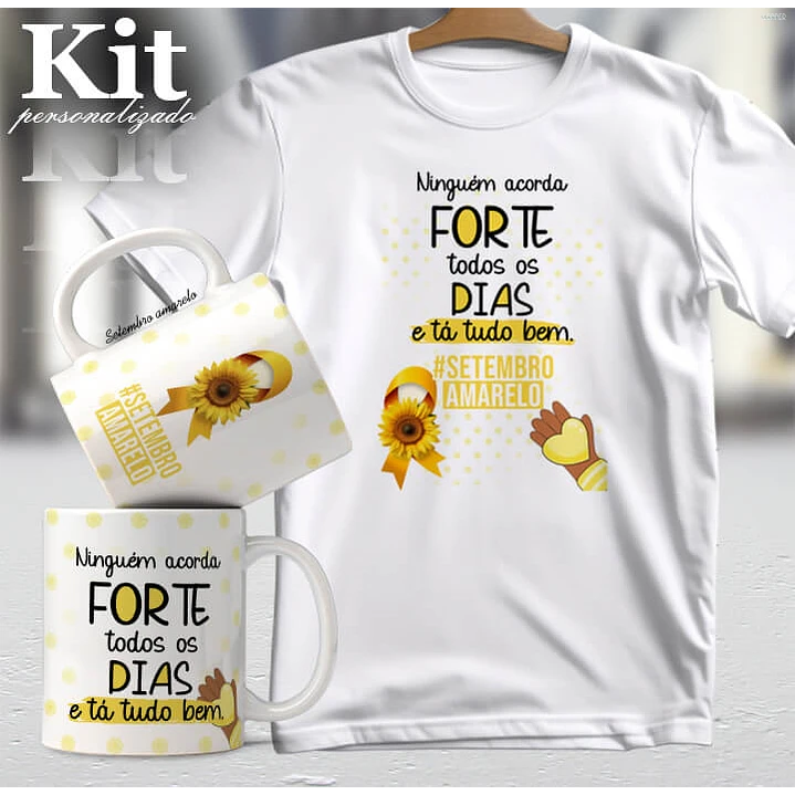 20 Artes para Canecas e Camisa Setembro Amarelo Arquivo Editável 10