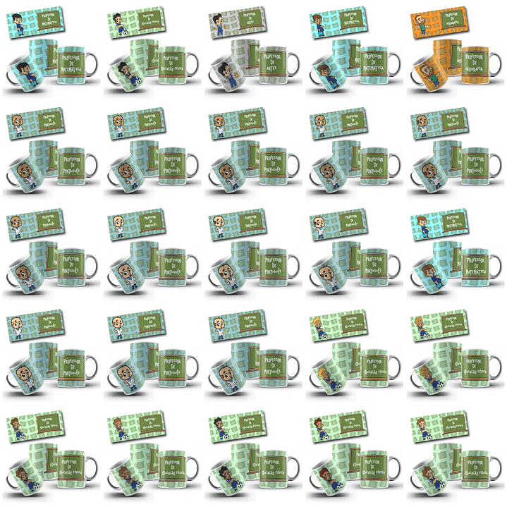 132 Artes para Canecas Dia dos Professores Cartoon Arquivo em Jpg 2