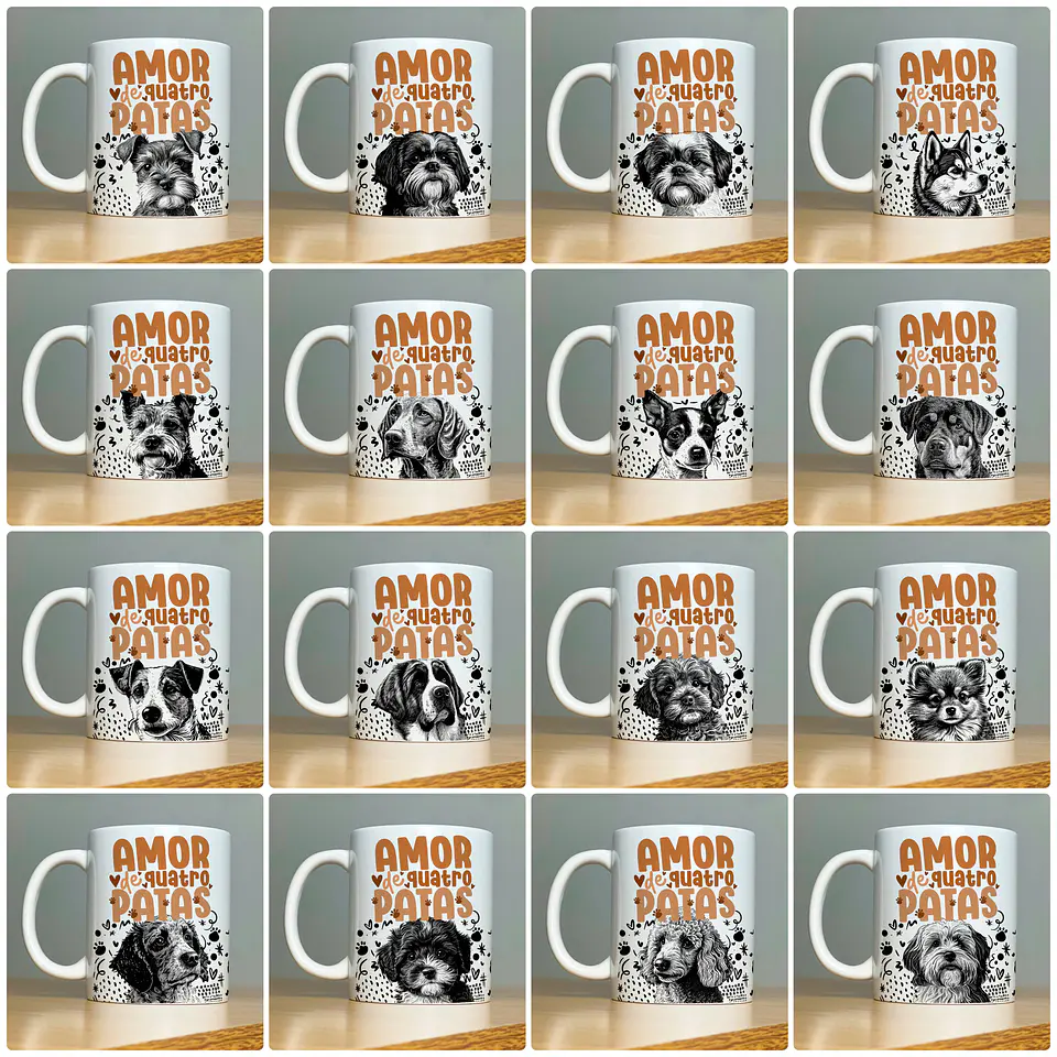 110 Artes para Canecas Pets Vol.1  Arquivo em Jpg  3