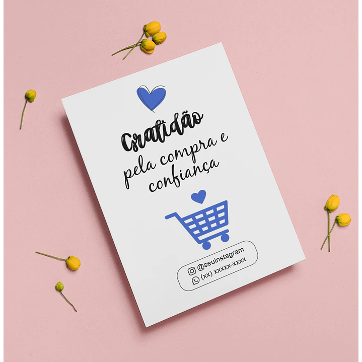 Arte para Cartão de Agradecimento ao cliente Gratidão Arquivo Editável 1