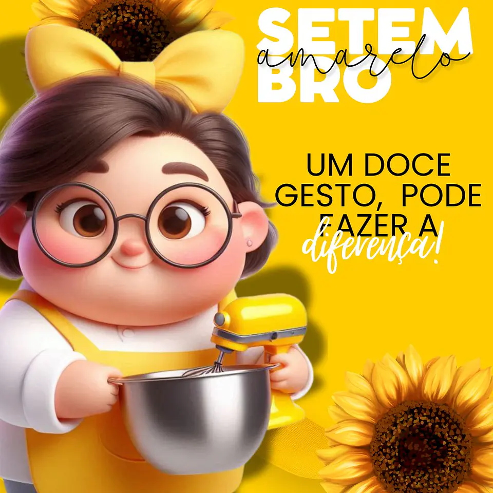 Pack Mascote Canva Confeitaria Doceira Setembro Amarelo Template Editável Canva 8