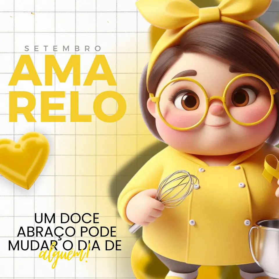 Pack Mascote Canva Confeitaria Doceira Setembro Amarelo Template Editável Canva 9