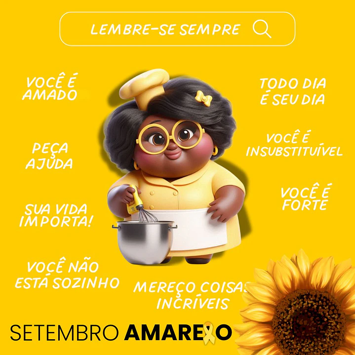 Pack Mascote Canva Confeitaria Doceira Setembro Amarelo Template Editável Canva 10