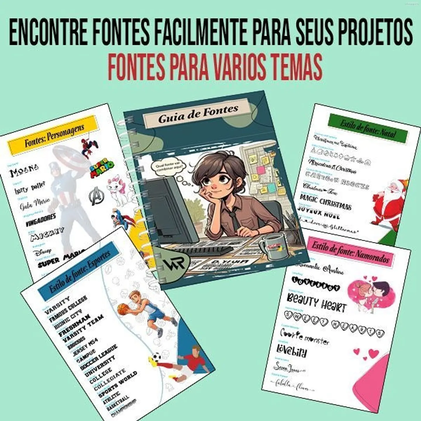 Guia de Fontes para Personalização Sublimação Baixar Grátis  1