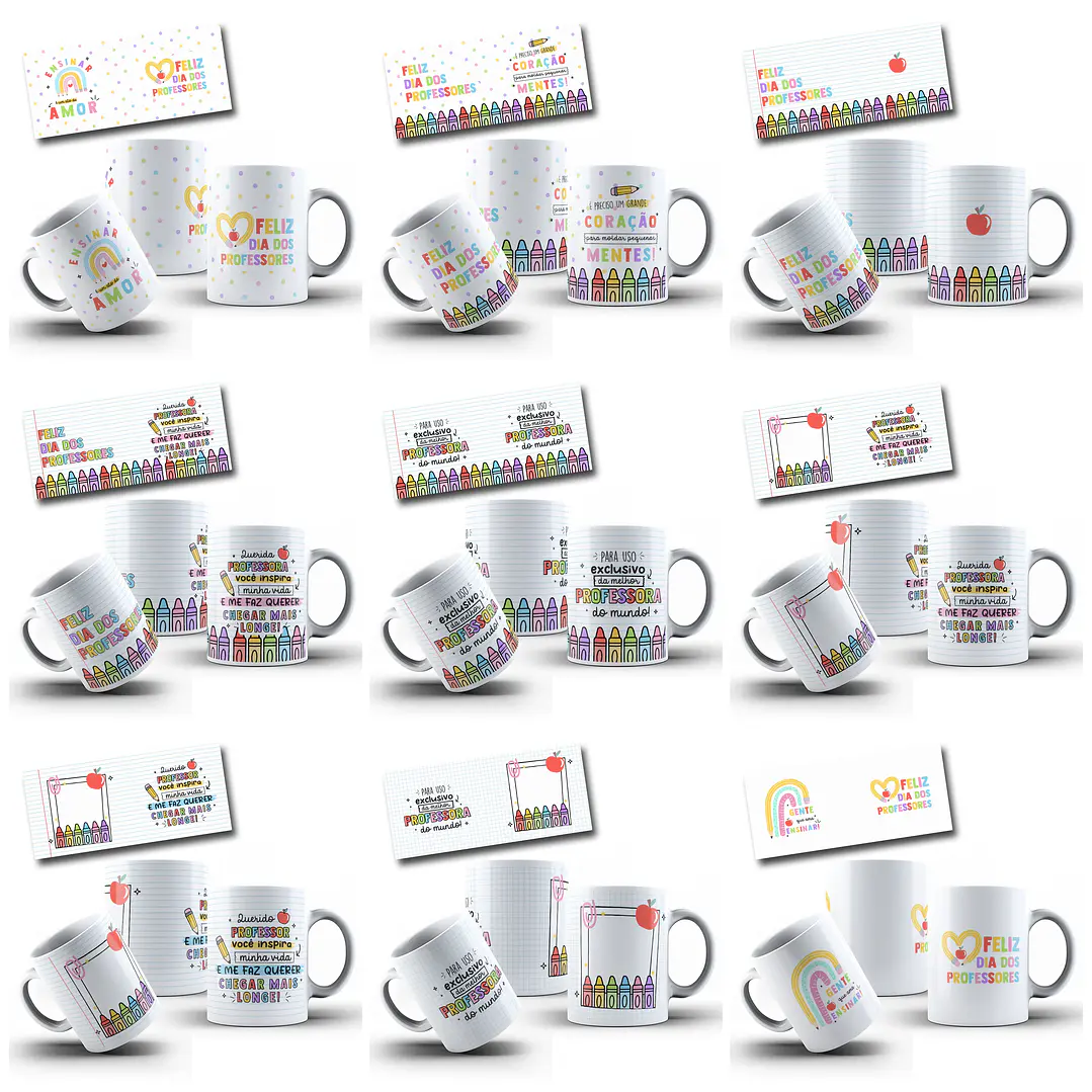 27 Arte Caneca Dia dos Professores Arquivo em Png 12
