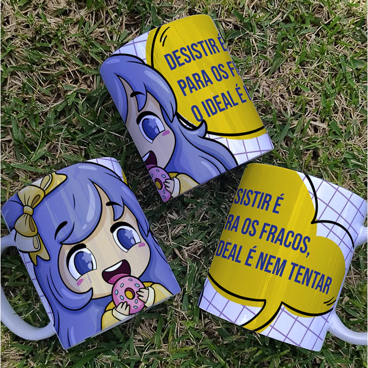 5 Artes para Canecas Kawaii Frases Sarcásticas Arquivo Editável  3