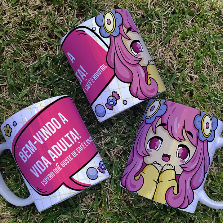 5 Artes para Canecas Kawaii Frases Sarcásticas Arquivo Editável  1