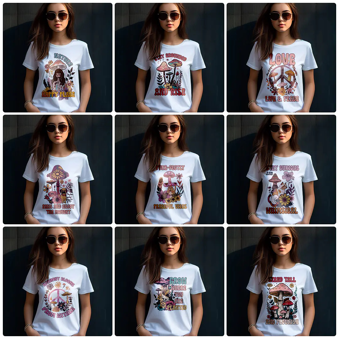 20 Artes para Camisa Boho Arquivo em Png 1