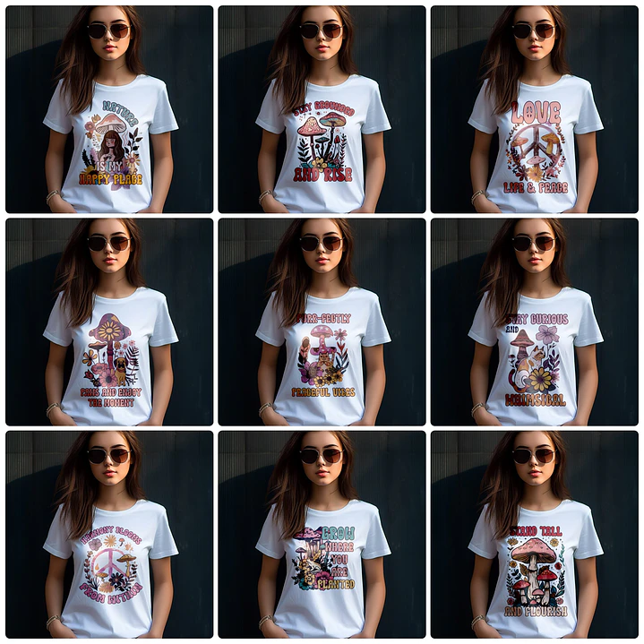 20 Artes para Camisa Boho Arquivo em Png 1