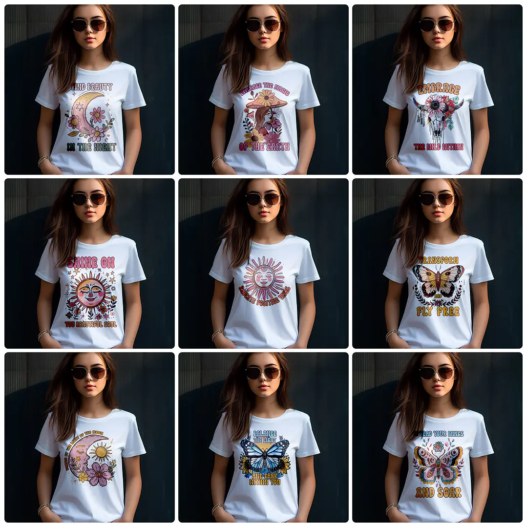 20 Artes para Camisa Boho Arquivo em Png 2