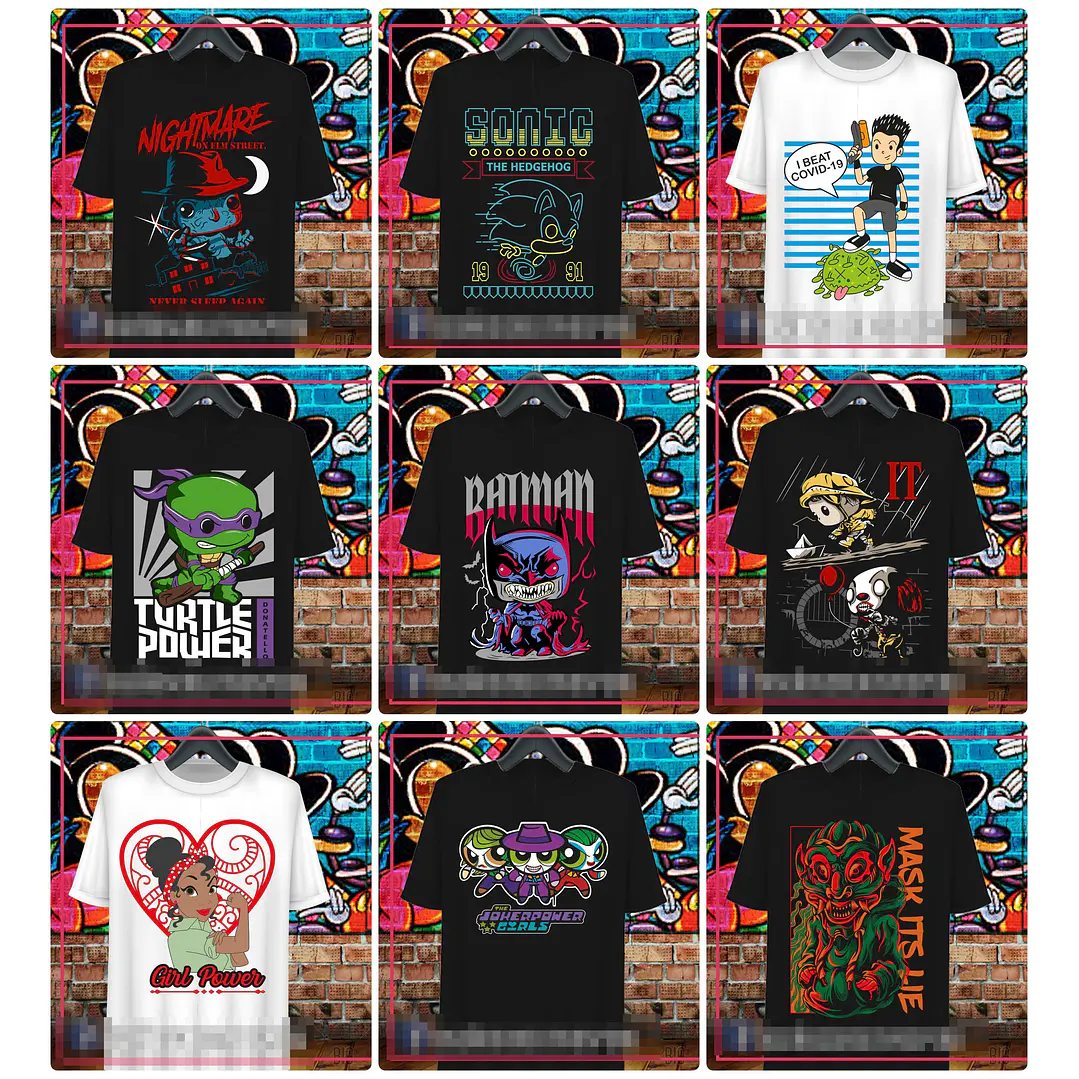 38 Artes para Camisa Personagens Arquivo em Ai 1