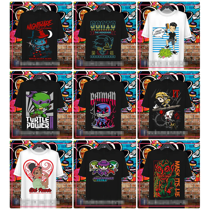 38 Artes para Camisa Personagens Arquivo em Ai 1