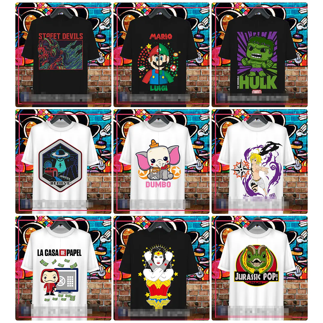 38 Artes para Camisa Personagens Arquivo em Ai 2