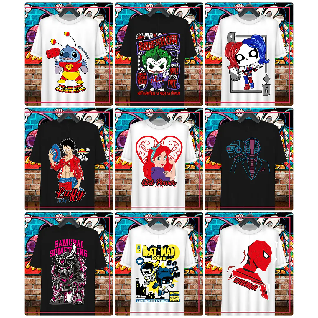 38 Artes para Camisa Personagens Arquivo em Ai 3