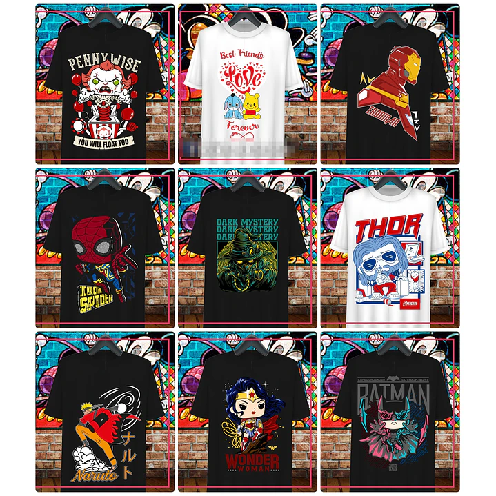 38 Artes para Camisa Personagens Arquivo em Ai 4