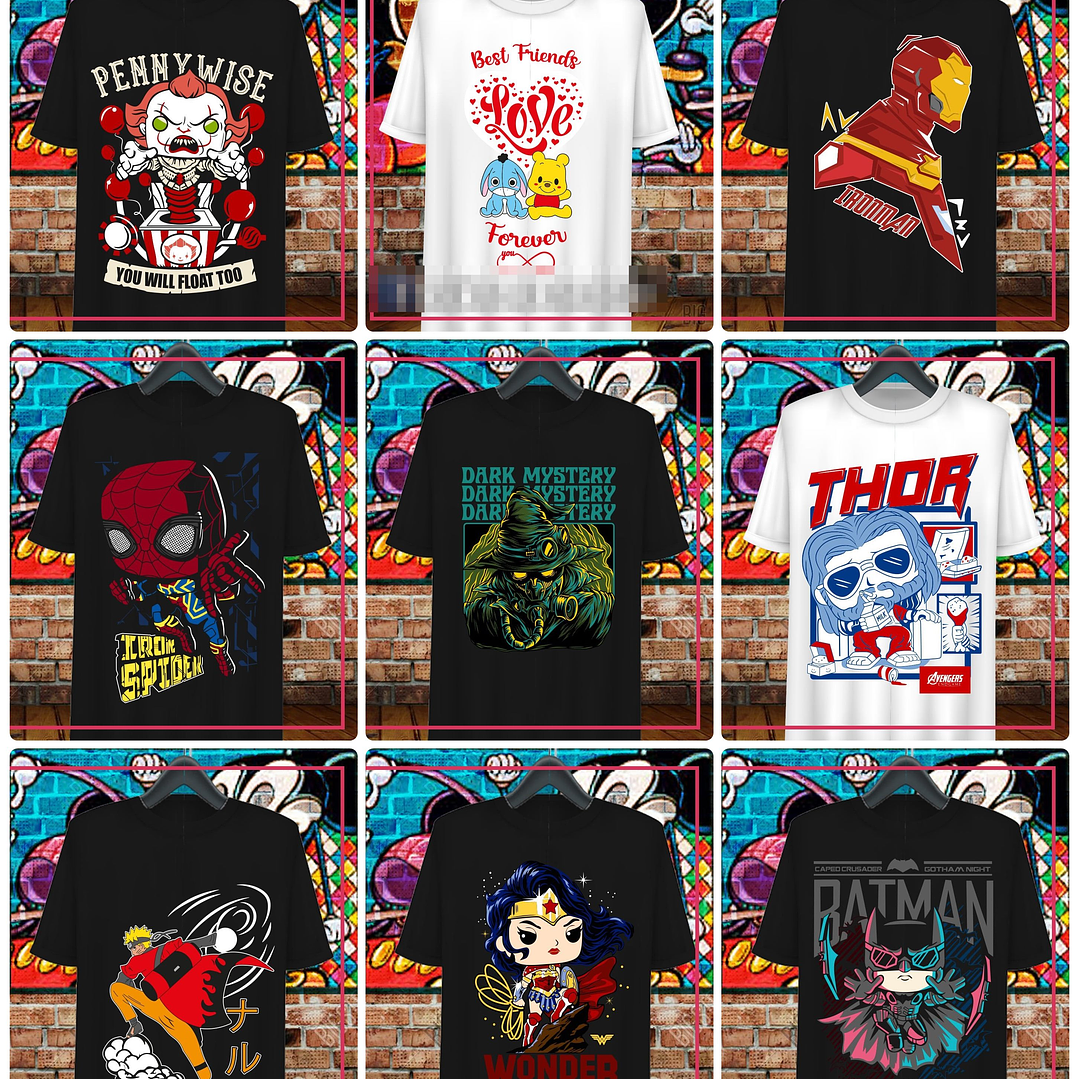 38 Artes para Camisa Personagens Arquivo em Ai 4