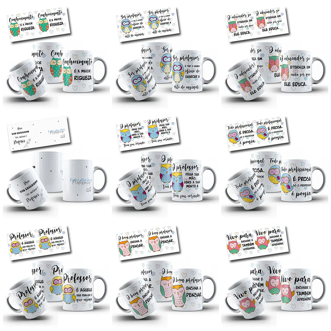 44 Artes para Caneca Dia dos Professores Arquivo em Png 4