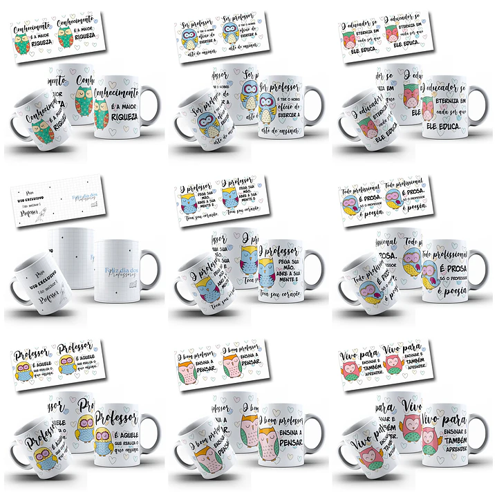 44 Artes para Caneca Dia dos Professores Arquivo em Png 4