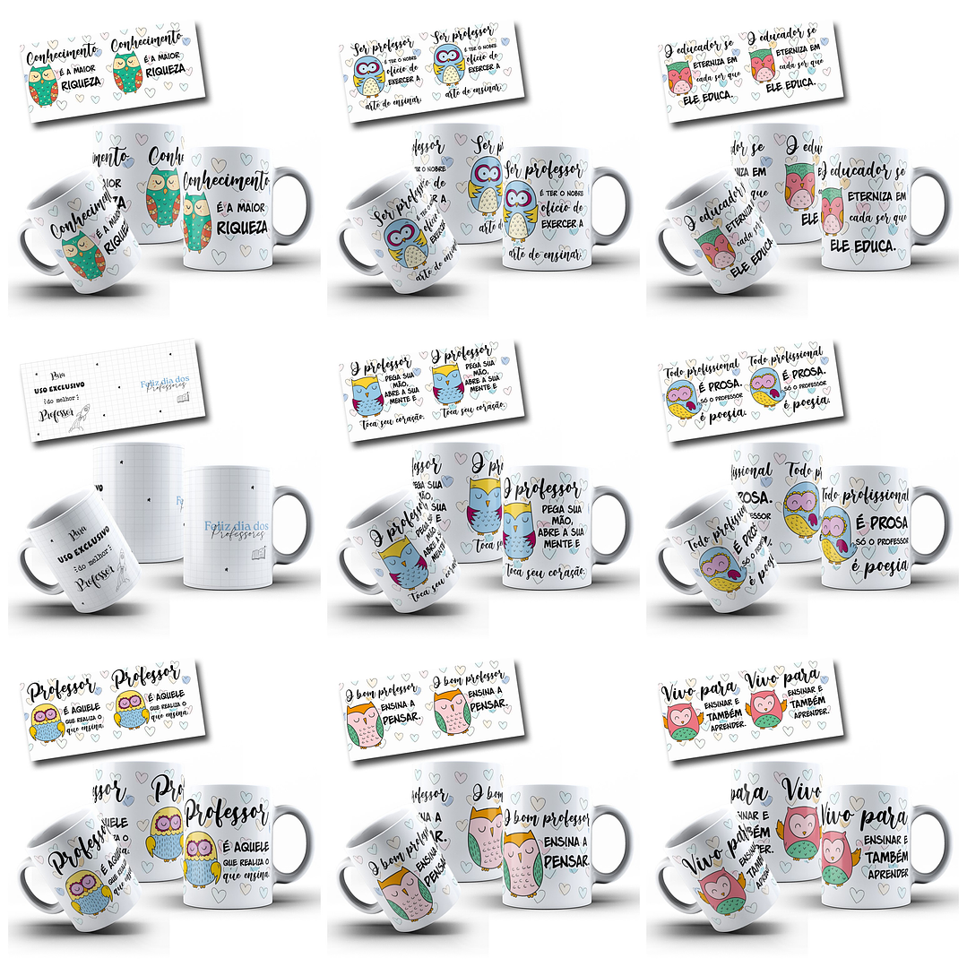 44 Artes para Caneca Dia dos Professores Arquivo em Png 4