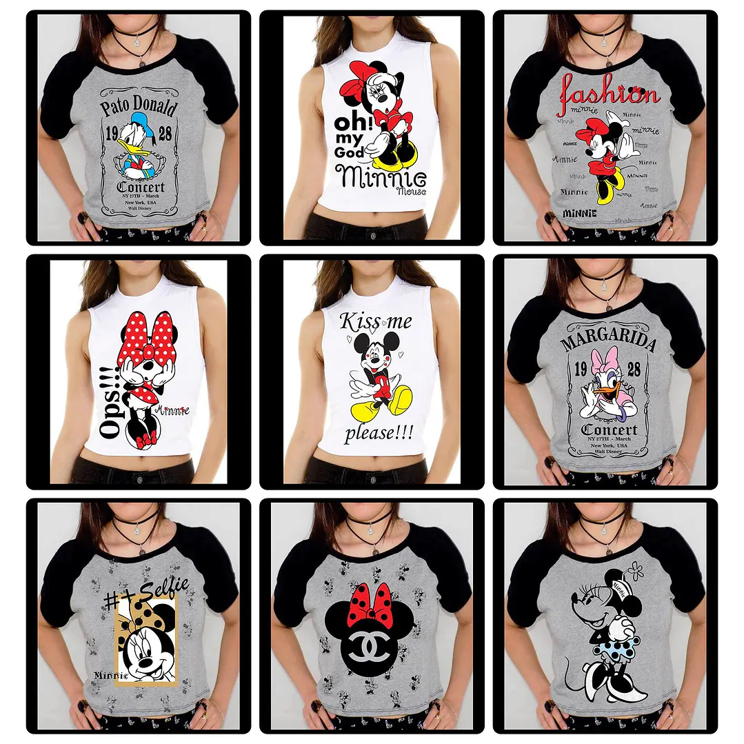 60 Artes para Camisa Personagens Mickey e Minnie Arquivo em Jpg 4