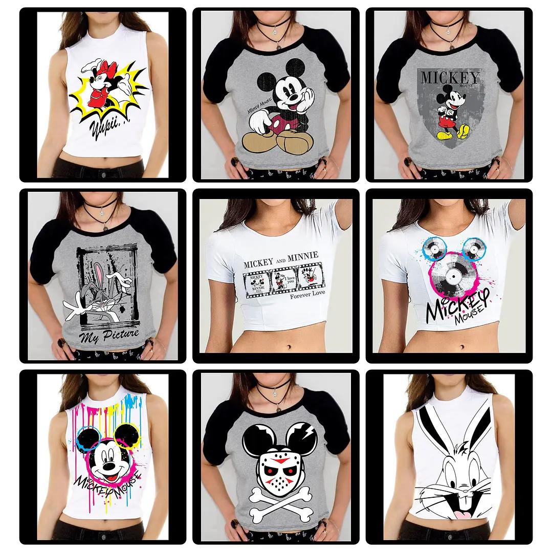 60 Artes para Camisa Personagens Mickey e Minnie Arquivo em Jpg 7