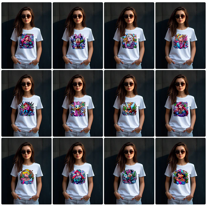 85 Artes para Camisa Personagens Princesas da Disney Arquivo em Png 7