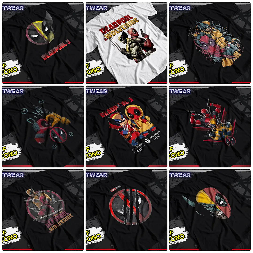 123 Artes para Camisa e Caneca Deadpool e Wolverine Arquivo em Jpg 7