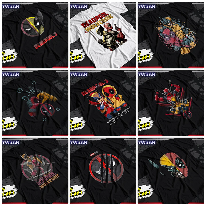 123 Artes para Camisa e Caneca Deadpool e Wolverine Arquivo em Jpg 7