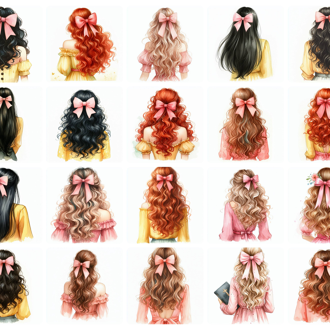 Kit Digital Mulher de Costas em Png  1