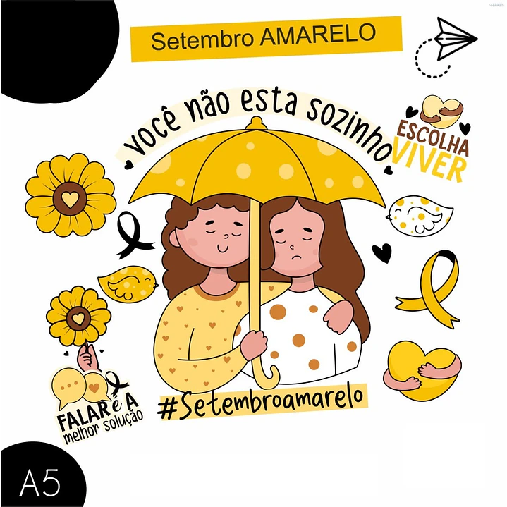 Kit Digital Super Combo Setembro amarelo em Png  3
