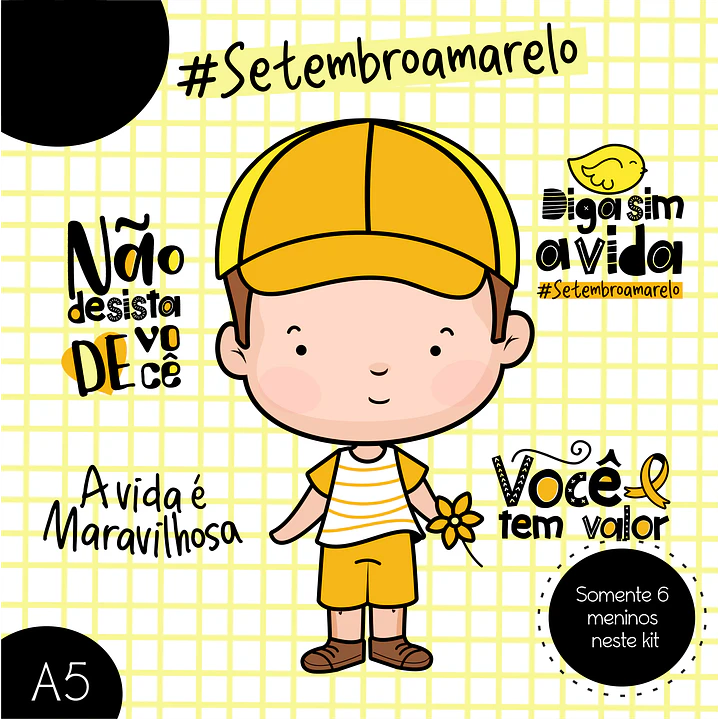 Kit Digital Super Combo Setembro amarelo em Png  10