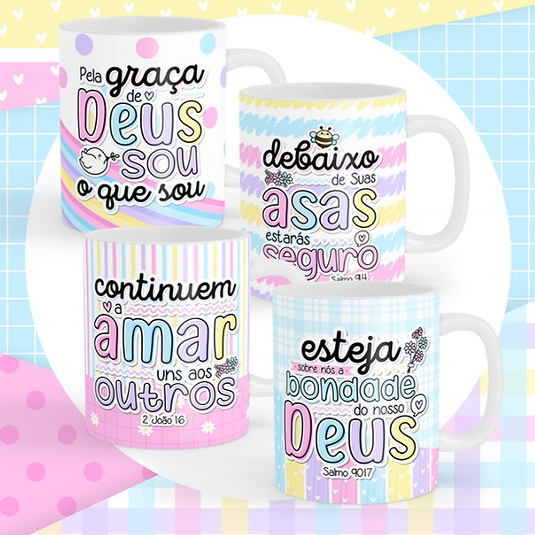 Kit Digital Versiculos Fofinhos Versão 5 em Png 7