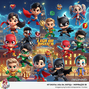 Kit Digital Liga da Justiça em Png 