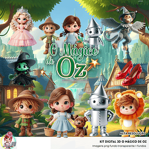 Kit Digital Mágico de Oz em Png