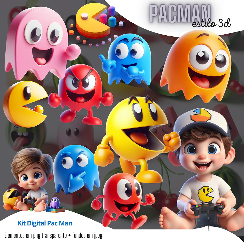 Kit Digital Pec Man em Png  1