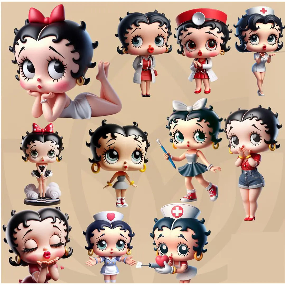 Kit Digital Betty Boop em Png  2