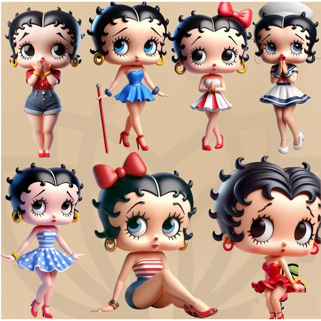 Kit Digital Betty Boop em Png  3