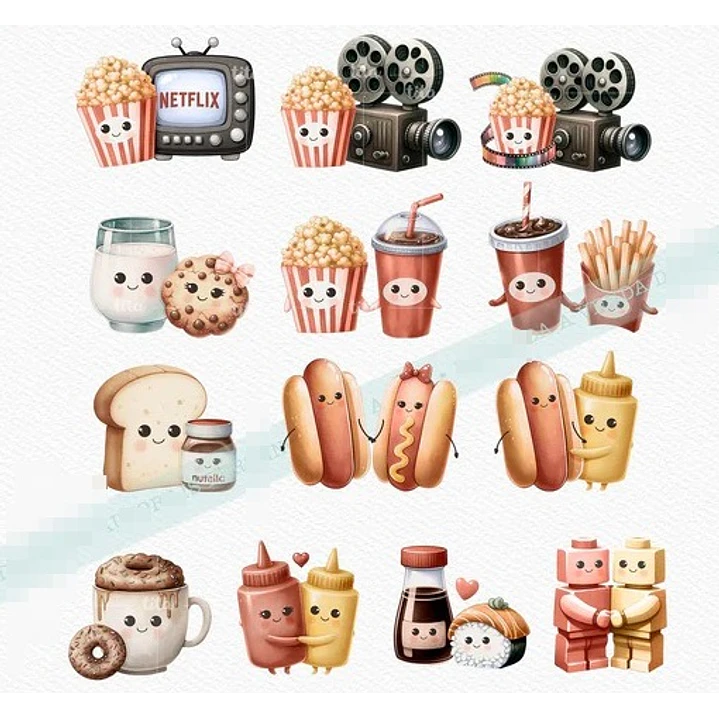 Kit Digital Par Perfeito Dia dos Namorados em Png  6