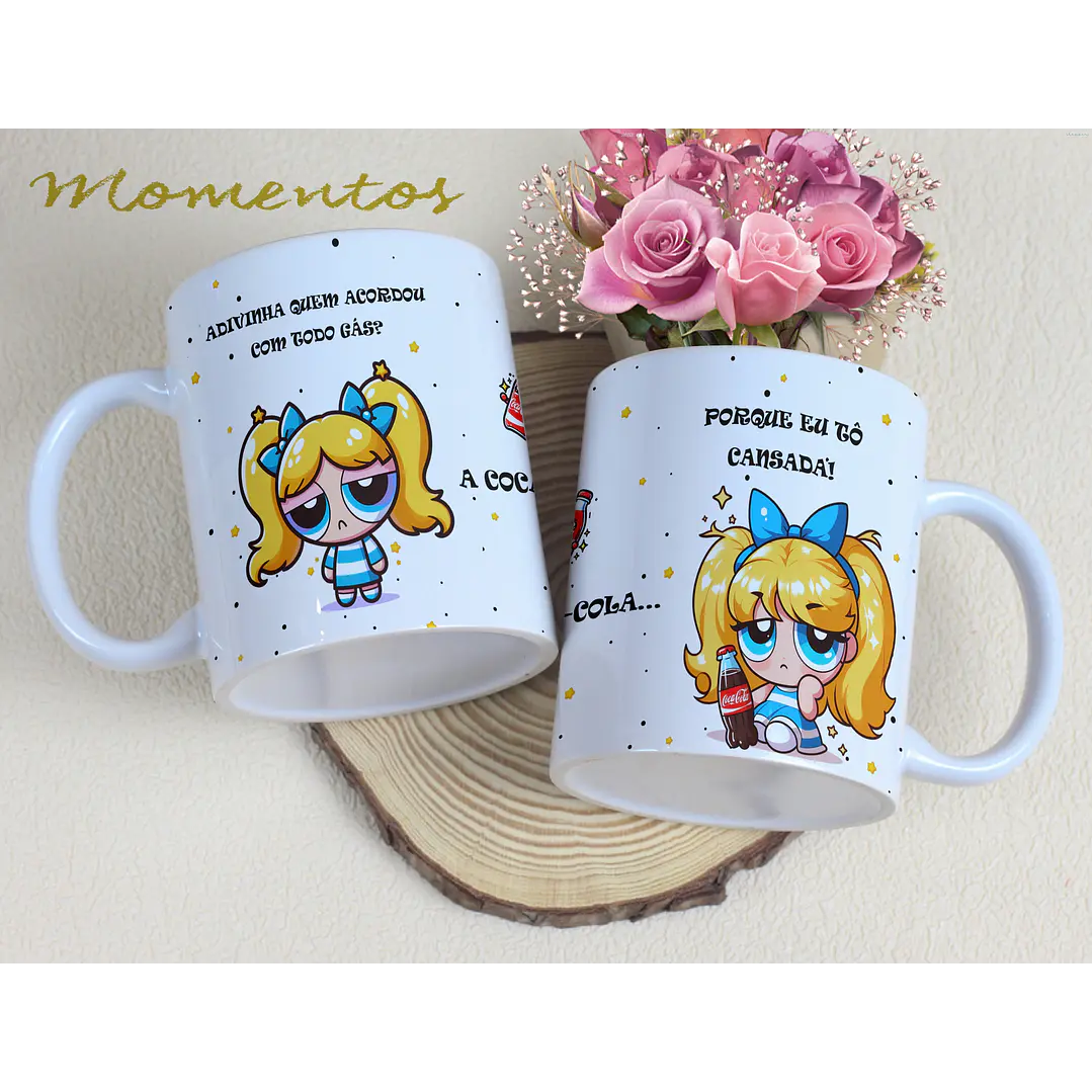 5 Artes para Caneca Personagens Momentos Arquivo Editável 1