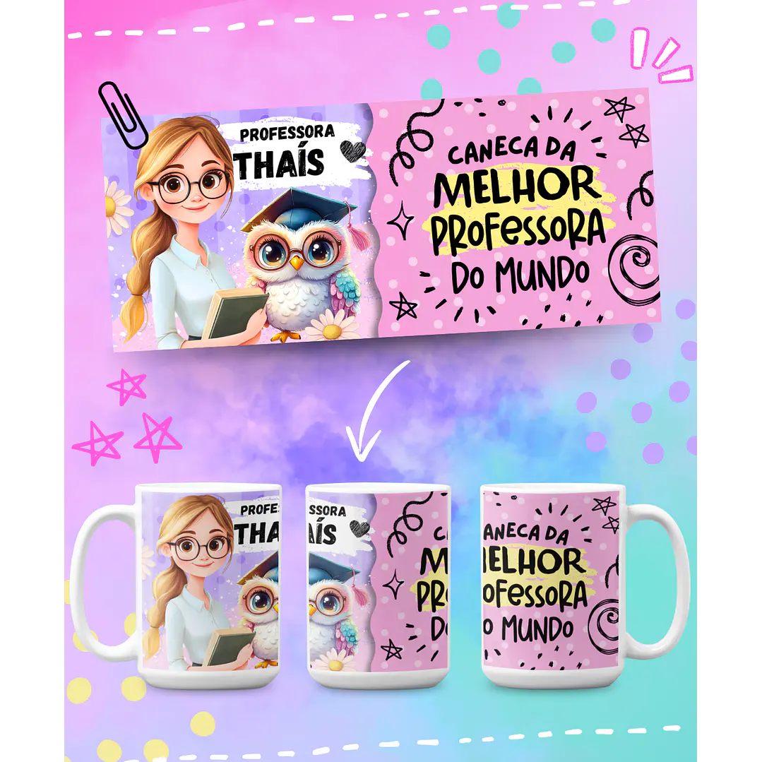 8 Artes para Caneca Dia dos Professores Arquivo em Png 1
