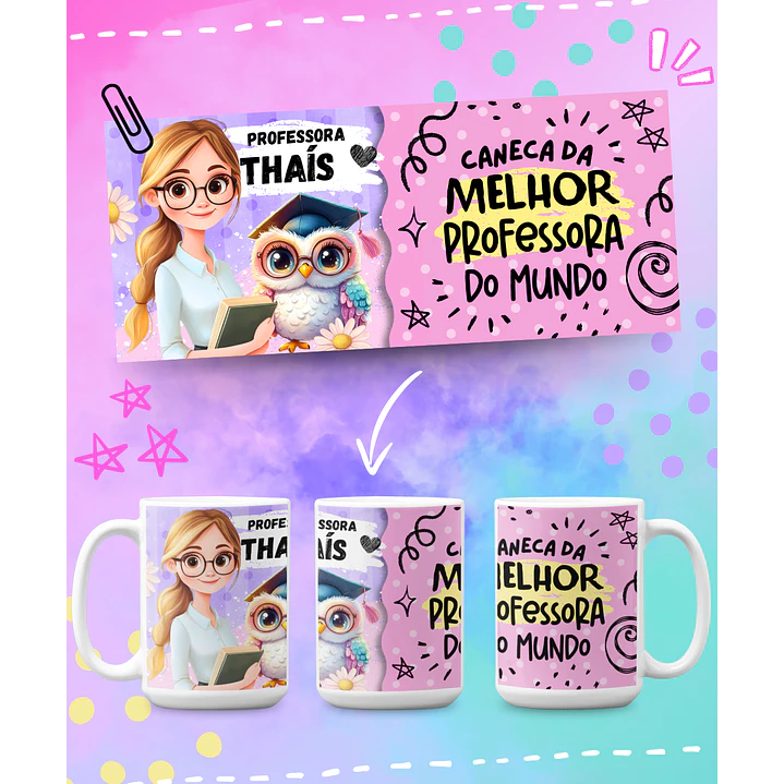 8 Artes para Caneca Dia dos Professores Arquivo em Png 1