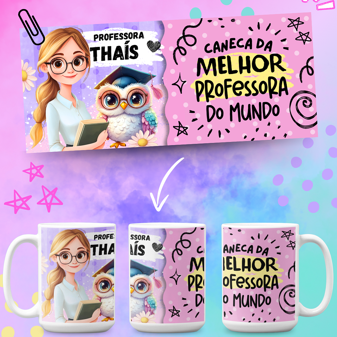 8 Artes para Caneca Dia dos Professores Arquivo em Png 1