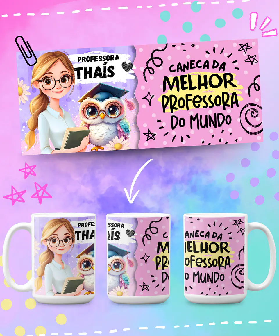 8 Artes para Caneca Dia dos Professores Arquivo em Png 1