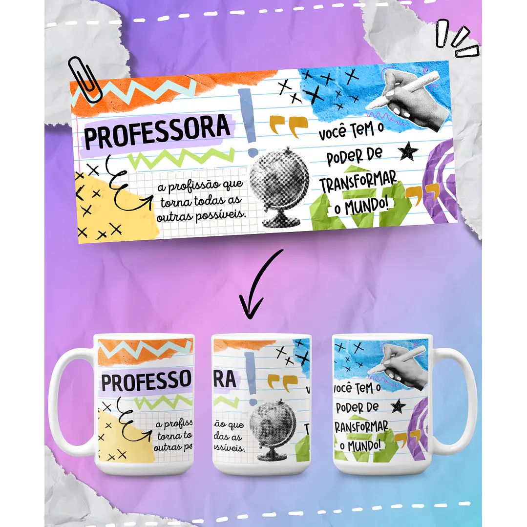 8 Artes para Caneca Dia dos Professores Arquivo em Png 2