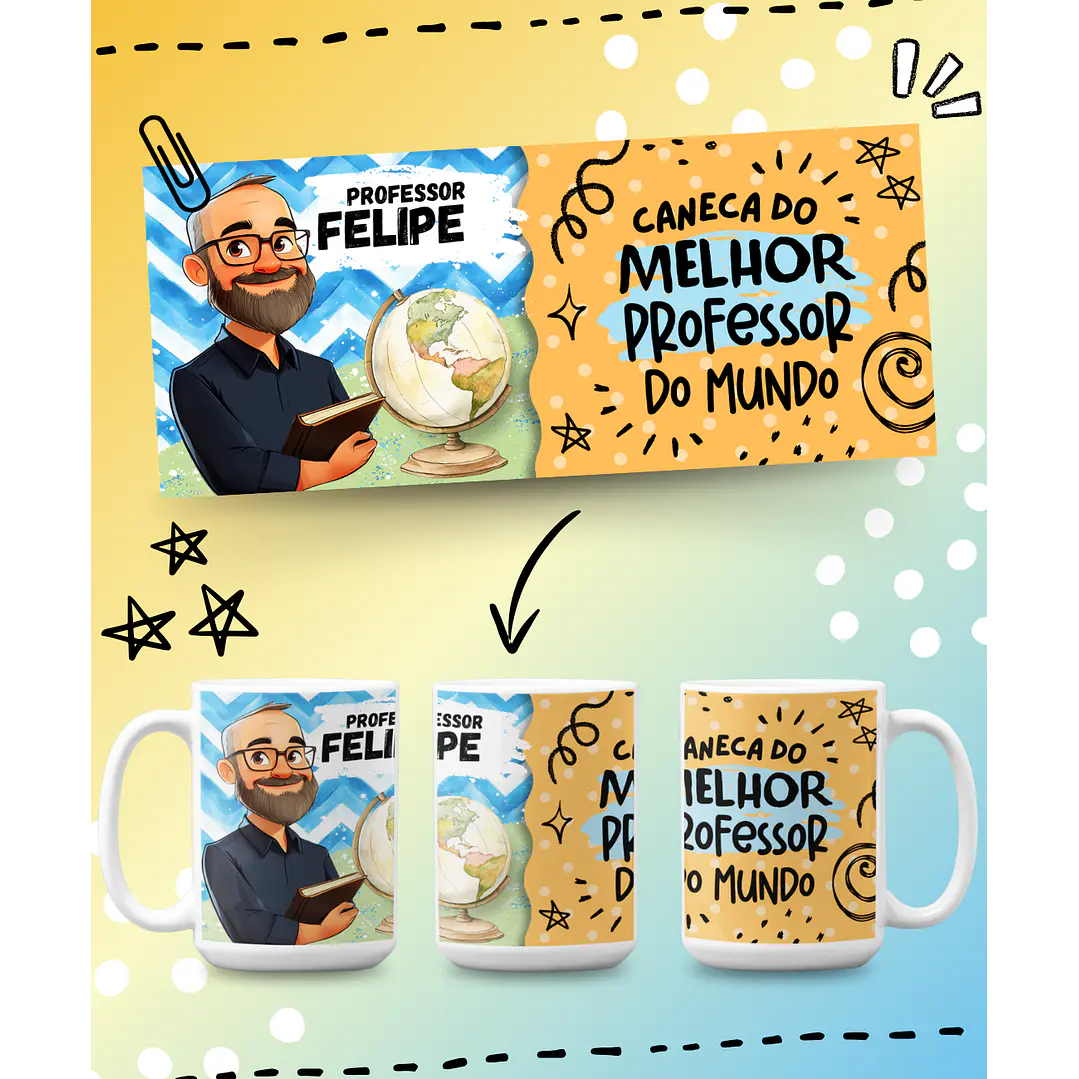8 Artes para Caneca Dia dos Professores Arquivo em Png 3