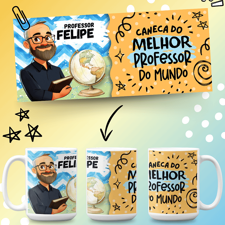 8 Artes para Caneca Dia dos Professores Arquivo em Png 3