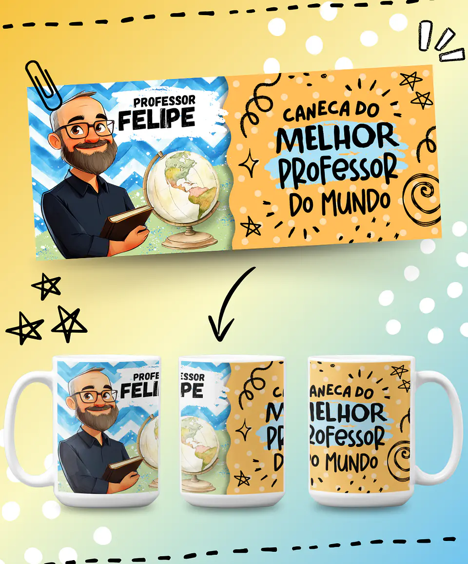 8 Artes para Caneca Dia dos Professores Arquivo em Png 3
