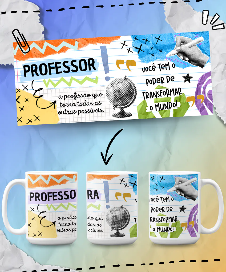 8 Artes para Caneca Dia dos Professores Arquivo em Png 7