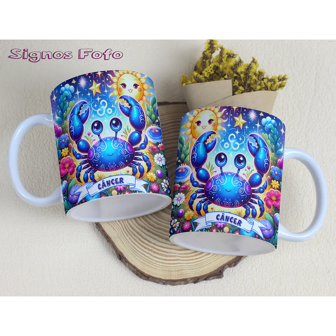 12 Artes para Caneca Signos Fofos Arquivo em Jpg 5